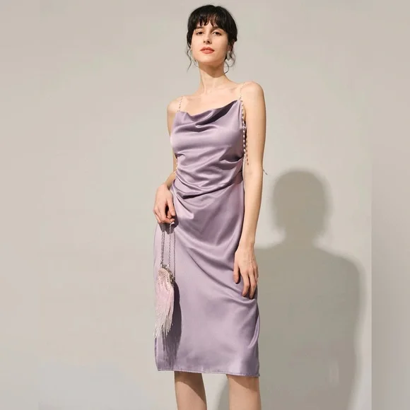 RIHOAS | Dresses | Nwt Rihoas The Solid Cowl Neck Pearl